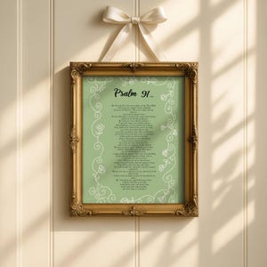 Christian Gifts Wall Decor Church Decoration Bible Verse Wall Art Psalm 91 Wall Art Prayer Room Decor Christian Mom Gifts INSTANT DOWNLOAD