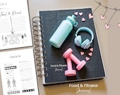 Workout Journal Weight Loss Tracker Fitness Journal Food Journal Wellness Tracker Healthy Living Wellness Journal Printable Fitness Tracker