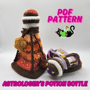 Crochet Pattern Potion Bottle Dice Bag, Astrologer&#39;s Potion Bottle, Amigurumi Bag, Gaming Pouch, DnD, CnC, TTRPG, MtG, Accessories