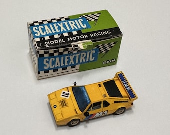 Exin model car replica made of paper. Miniature, 1:96 scale. BMW M1