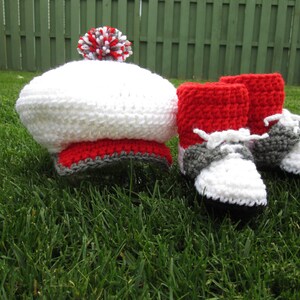 Baby Golf Shoe Booties Hat Red Socks