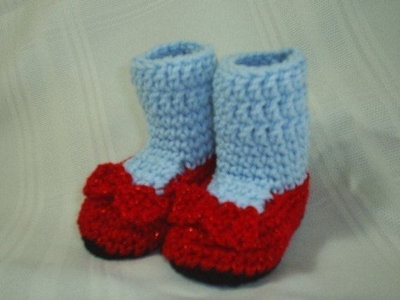 Baby Wizard of Oz Dorothy s Ruby Slippers Booties Costume