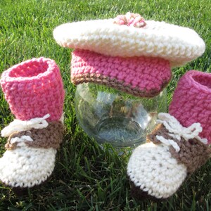 Baby Golf Shoe Booties Hat Pink Socks