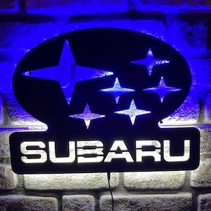 Subaru Led Sign, Subaru Wall Art, Subaru Led Decor, Subaru Wall Sign, Subaru Decor, Subaru Personalized Decor , Valentine&#39;s Day Gift