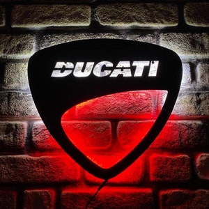 Ducati Logo Led Sign, Ducati Wall Art, Ducati Logo Led Decor, Ducati Wall Sign, Ducati Sign, Ducati Decor, Ducati , Valentine&#39;s Day Gift