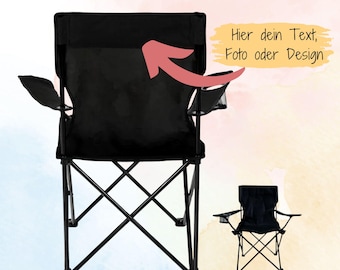 Campingstuhl Individuell, Selbstgestalten, Personalisiert, Geschenk, Camping, Festival, JGA, Geschenkidee, Geburtstag, Liegestuhl, Faltstuhl