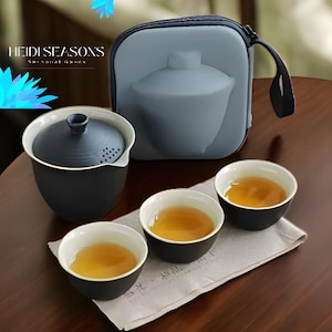 Juego de té de viaje portátil para acampar al aire libre / Juego de té / El mejor regalo para los amantes de la cultura del té / Juego de regalo