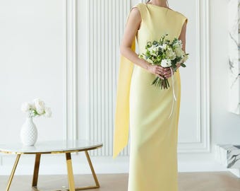 Vestido largo con tirantes y espalda descubierta, vestido maxi con espalda descubierta, elegante vestido de noche, vestido de dama de honor, vestido de boda, elegante vestido midi de mujer.