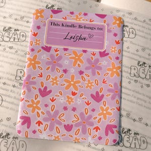 Gepersonaliseerde Kindle-inzet (oranje en roze)