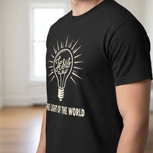 Jesús, Luz del Mundo - Jesus, The Light of the World svg, christian bulb shirt design, cut file for cricut, silhouette, pdf, png, svg