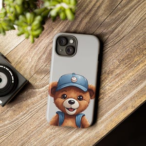 Niedliche Bären-Handyhülle - bezauberndes Kinderaccessoire, lustiges Geschenk für Tierliebhaber, Handyhülle für Sportfans, einzigartiges Geburtstagsgeschenk, anpassbar
