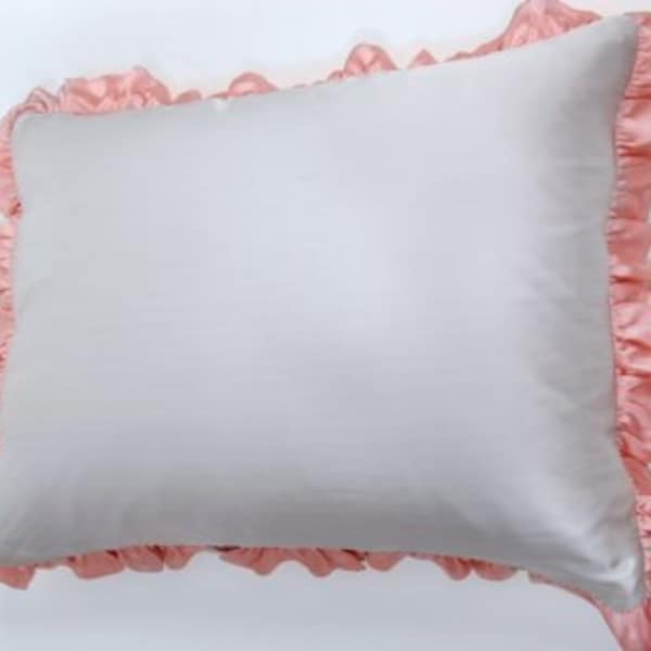 Satin Ruffle Pillow Etsy