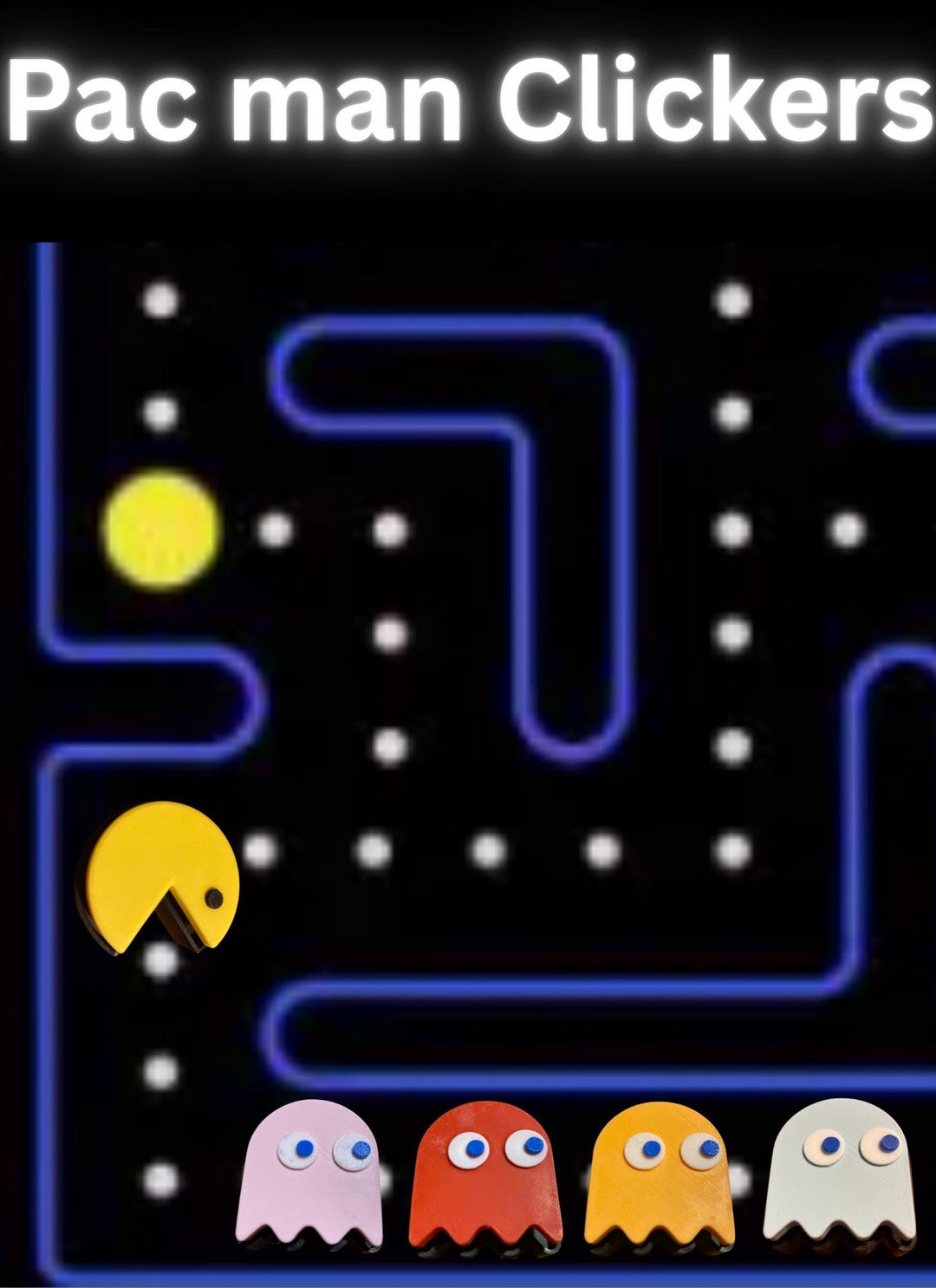 3D Printed Pac-man Game Clickers 5 Pack - Etsy Australia