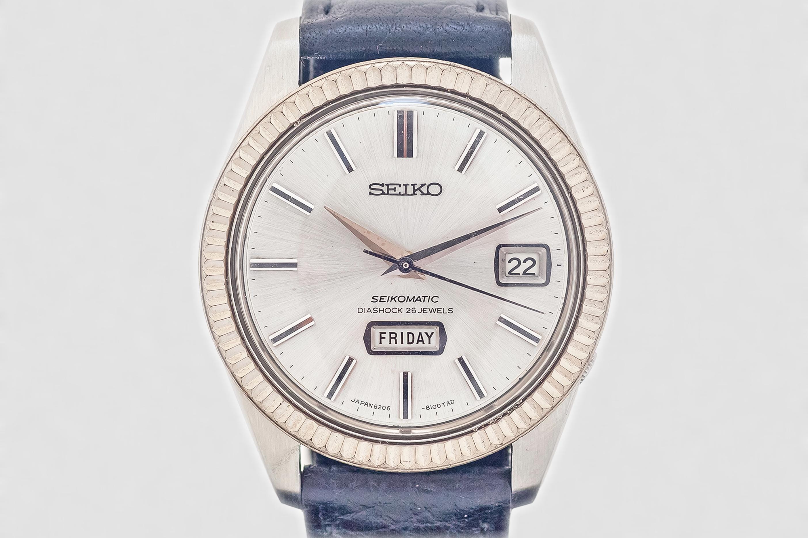 Seiko Seikomatic 6206 8080 Weekdater Vintage Watch Fedex Shipping Professionally Serviced 1 year Warranty Etsy