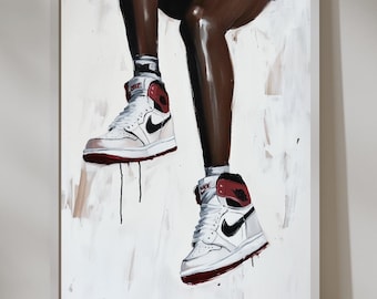 Jordan 1 Sneaker Art Print | Basketball Shoes Home Decor (Digital Download)