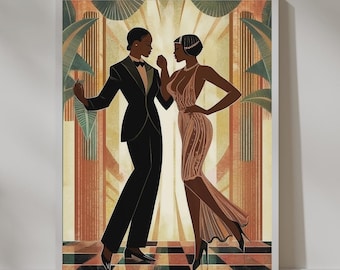 Black Pride Art | LGBTQ+ | Art Deco | Dance with Her | Sapphic Lesbian Wedding | Digital Download