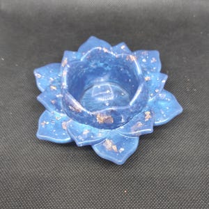 Epoxy resin lotus candle holder