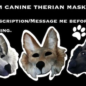 READ DESC ( Custom Canine Therian mask )