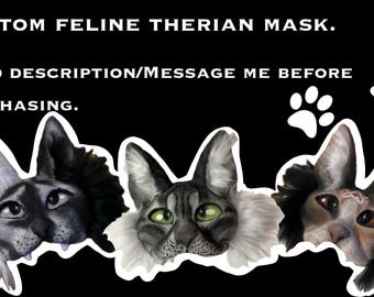 LEER DESC (Máscara felina therian personalizada)