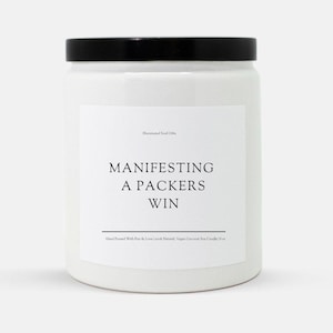 Manifesting a PACKERS Win Game Day Ceramic 8oz Candle - NFL Football Gift - Gift for Him - Football Fan - Green Bay Packers - Game Day Decor