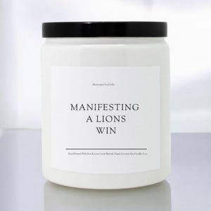 Manifesting a LIONS Win Game Day Ceramic 8oz Candle - NFL Football Gift - Gift for Him - Football Fan - Detroit Lions - NFL Game Day Decor