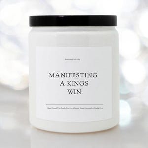 Manifesting A Kings Win Candle - Los Angeles Hockey Fan Lucky Game Day Candle - LA BFF Birthday Gift Idea For Him - NHL Sports Themed Decor