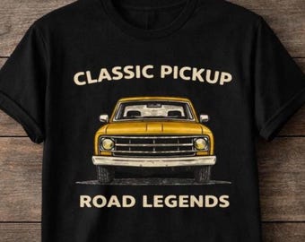 Diseño de camiseta de camioneta PNG, leyendas clásicas de la carretera de camionetas, descarga digital