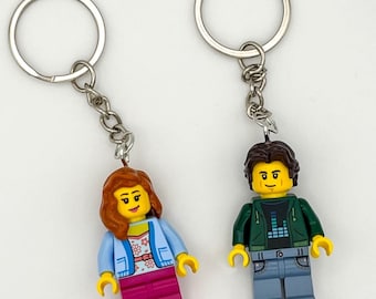 Personalised Minifigure Keyring, Fun Geeky Gift for any Occasion