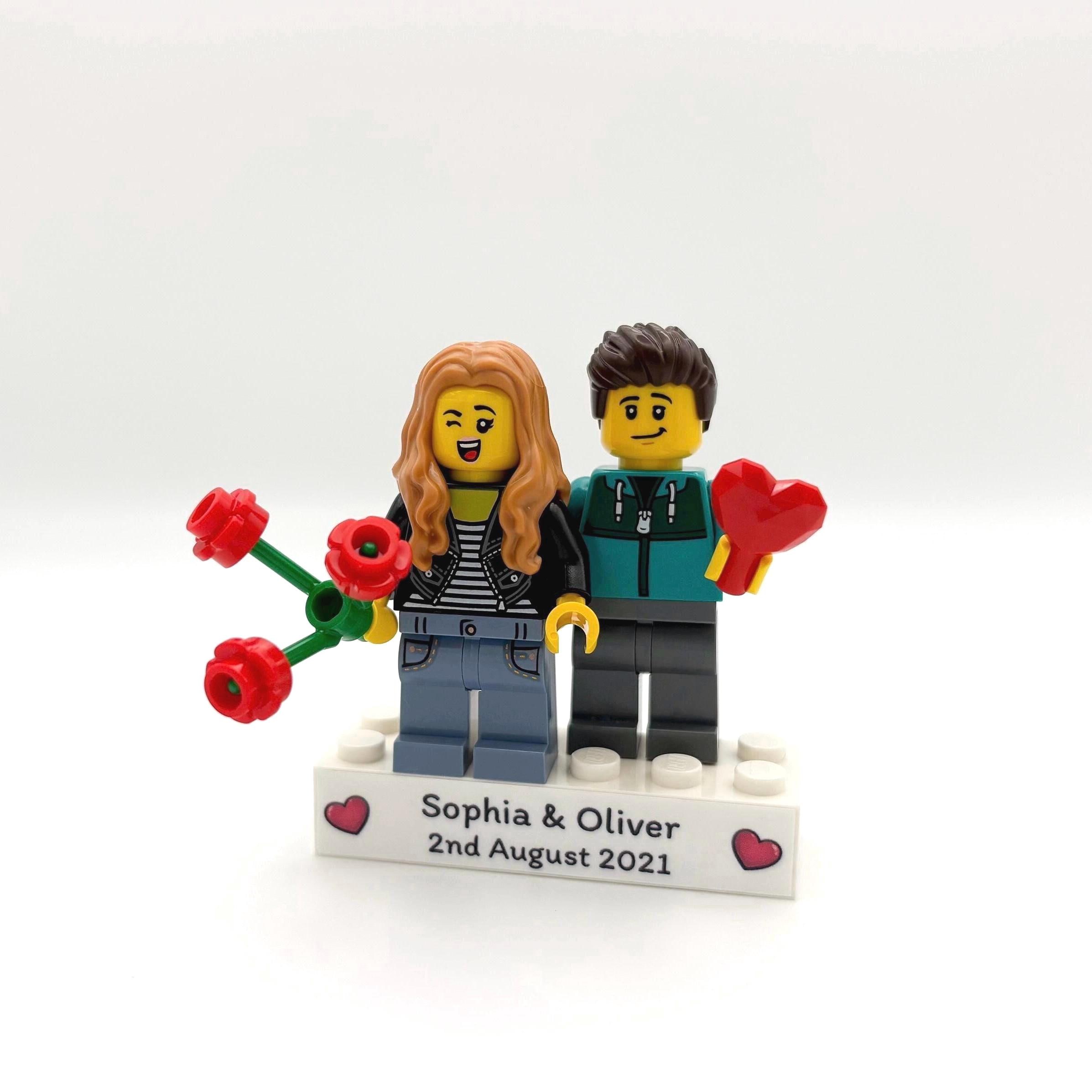 Personalised Minifigure Couple, Valentines, Anniversary and