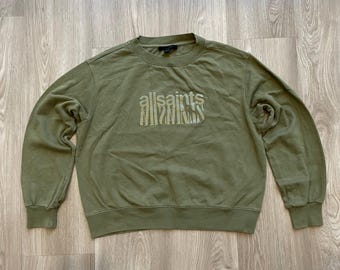 Allsaints Big Logo Khaki Sweatshirt