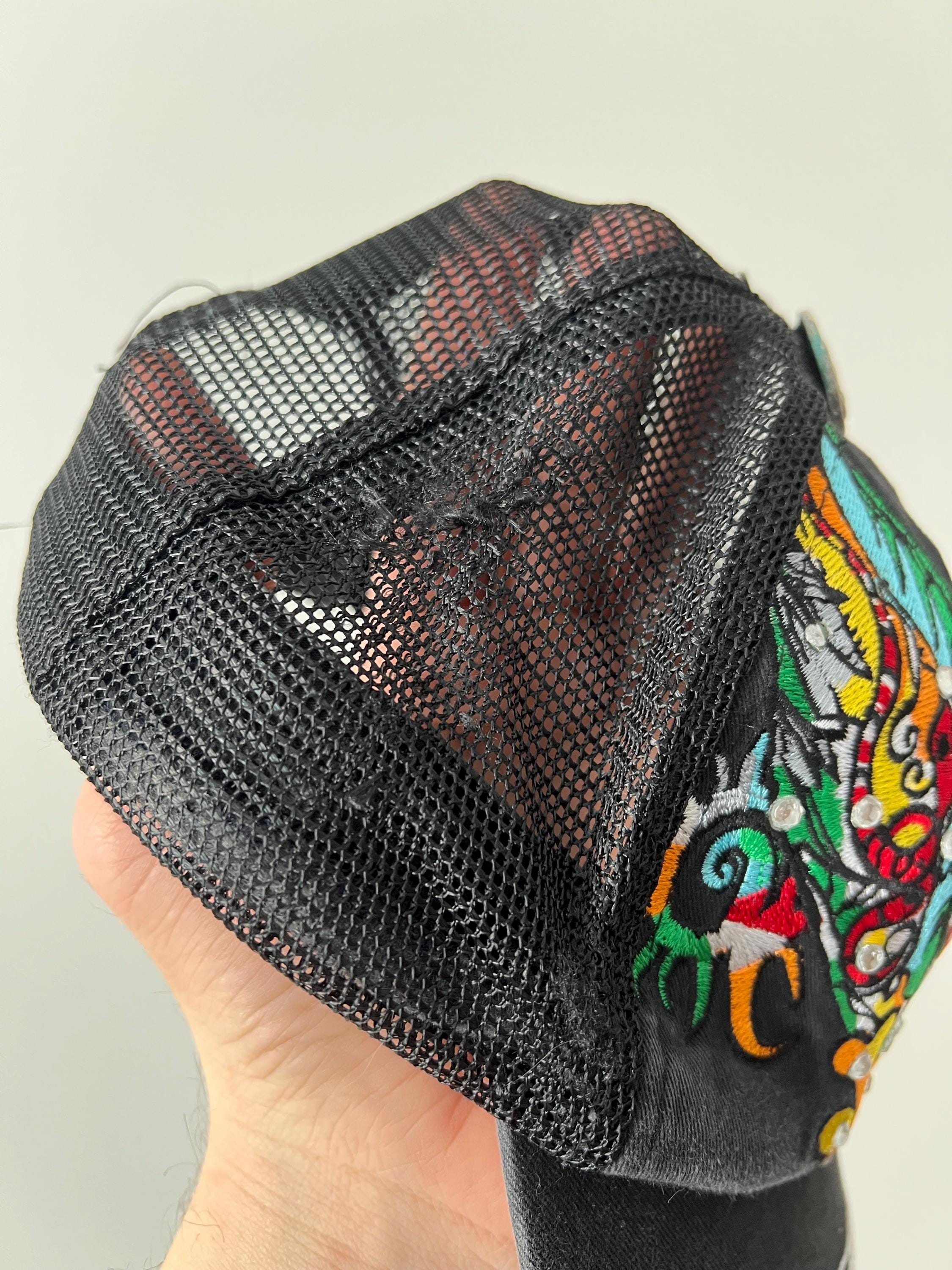 Vintage Ed Hardy by Christian Audigier Skull Trucker Cap - Etsy