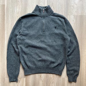 Polo Ralph Lauren 1/3 Zip Gray Knit Sweater