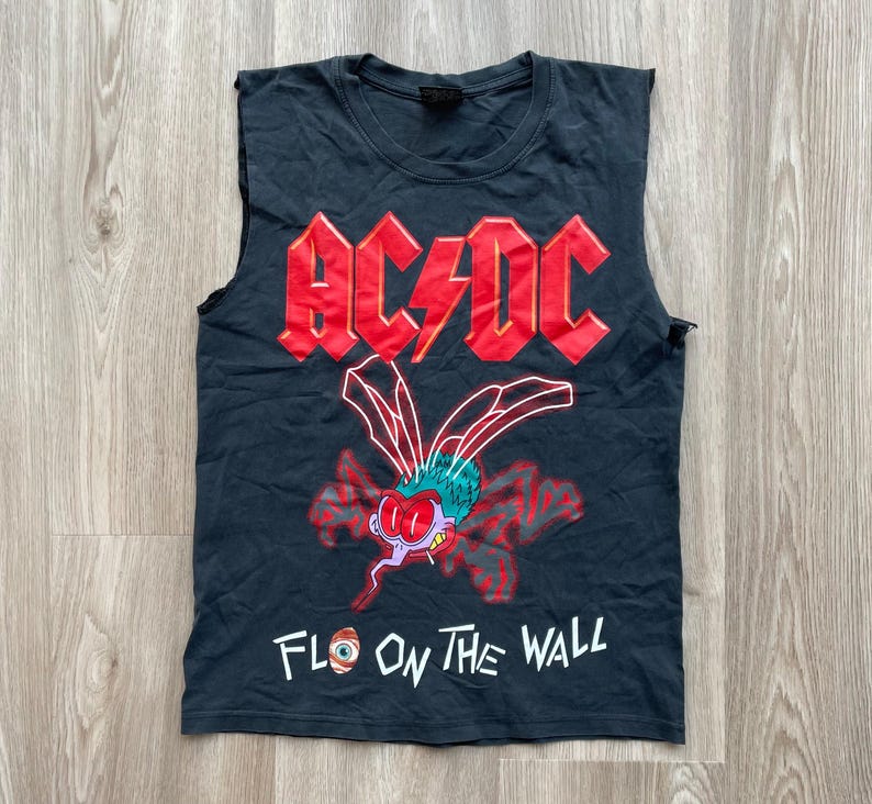 Vintage AC/DC Fly on the Wall Rock Tank Top T-shirt - Etsy