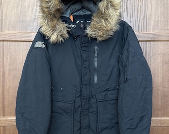 Schott NYC Army Type-U Black Flyers Full Zip Bomber Military Jacket Men's Size M