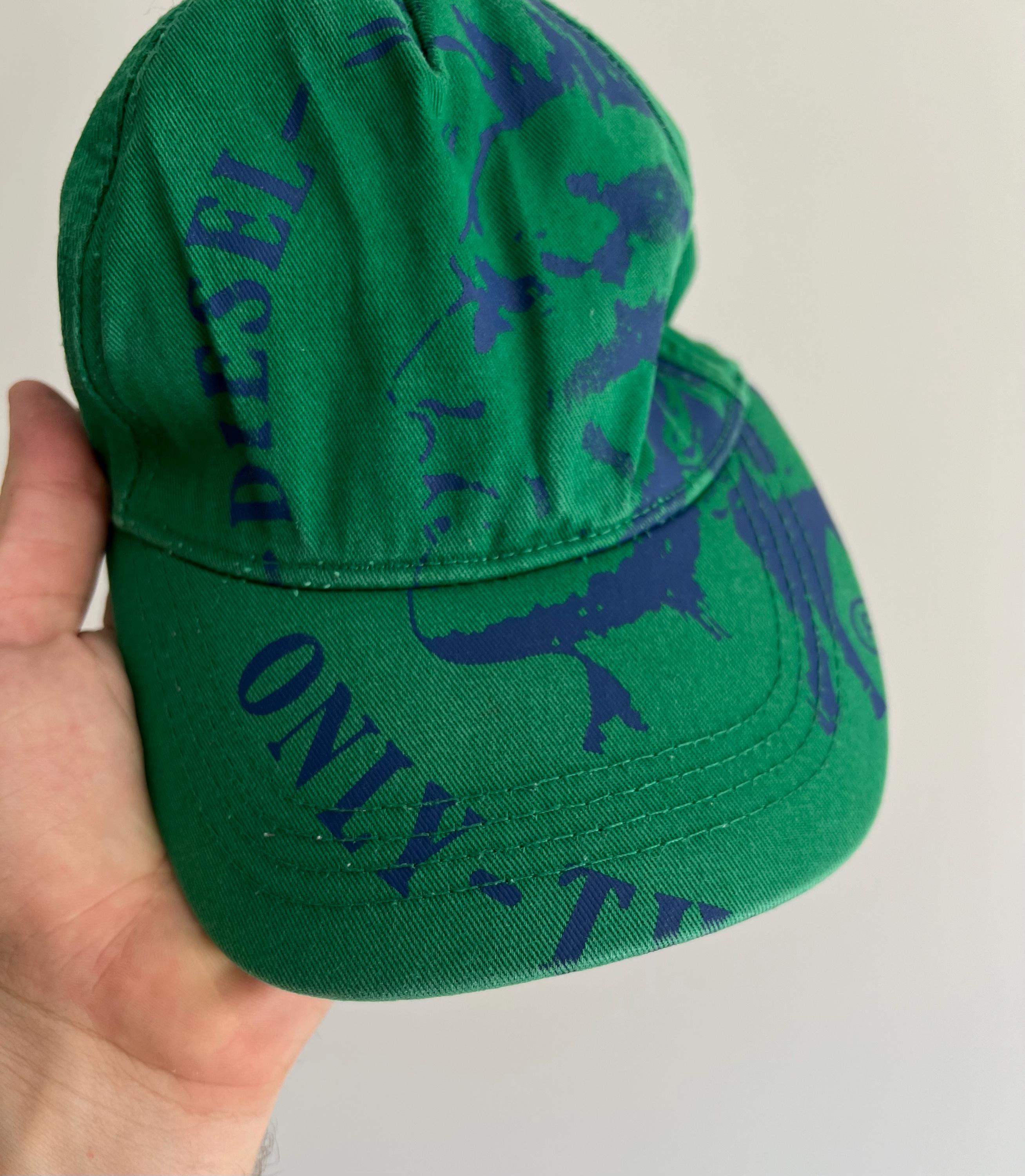 Diesel Big Logo Green Baseball Cap - Etsy