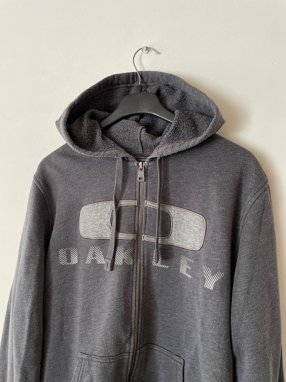 Vintage Oakley Grey Embroidered Big Logo Zip up Hoodie - Etsy