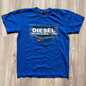 Vintage Diesel Big Logo Blue T-shirt