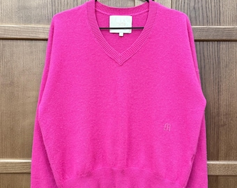 Maje Pink V-Neck Knit Sweater