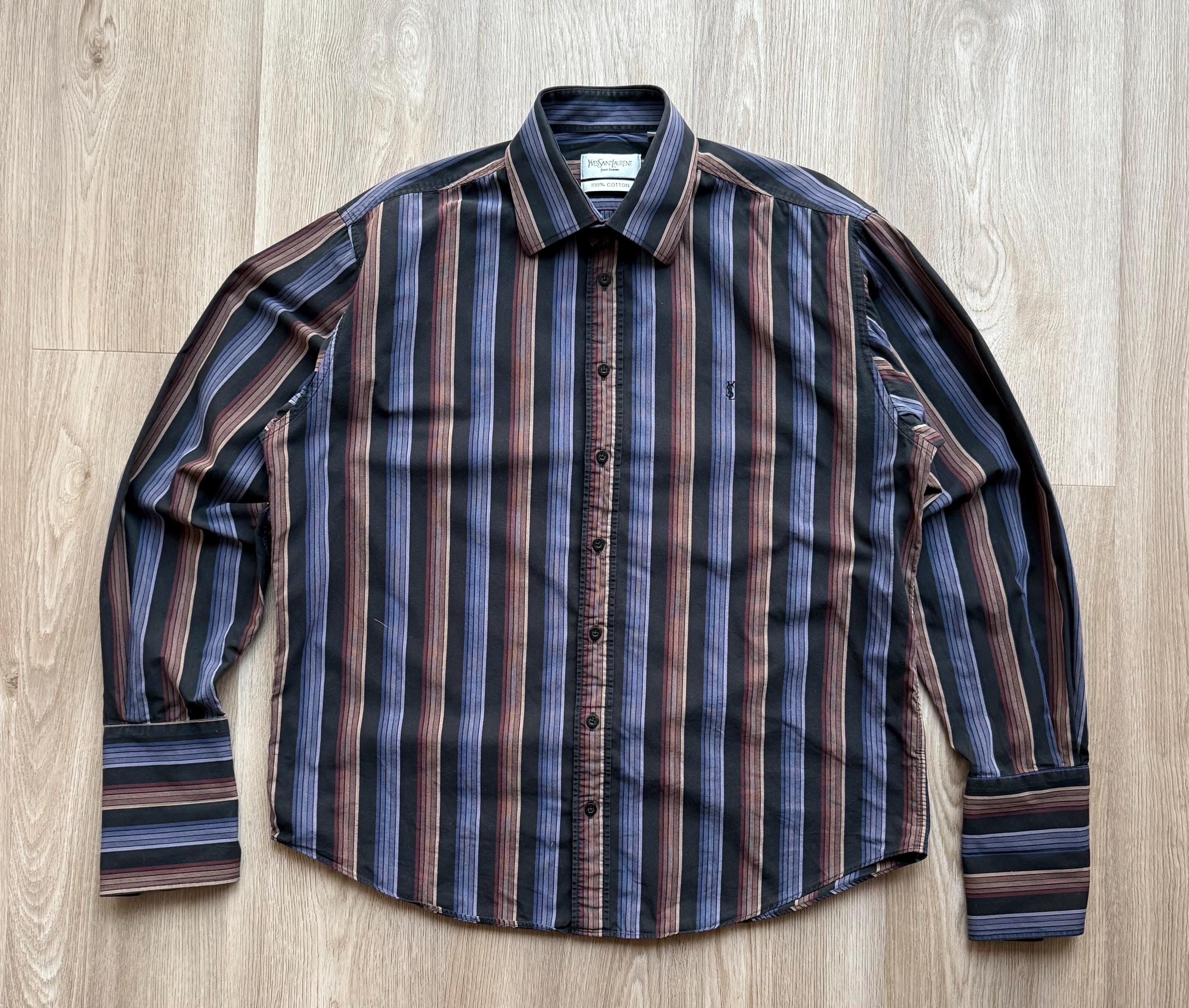 Ysl Striped Shirt - Etsy