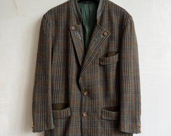 Vintage Schneiders Salzburg Wool Tweed Checkered Blazer
