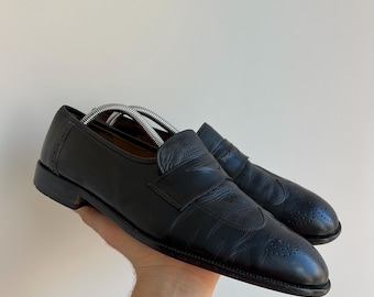 Vintage Bally Czarne skórzane mokasyny