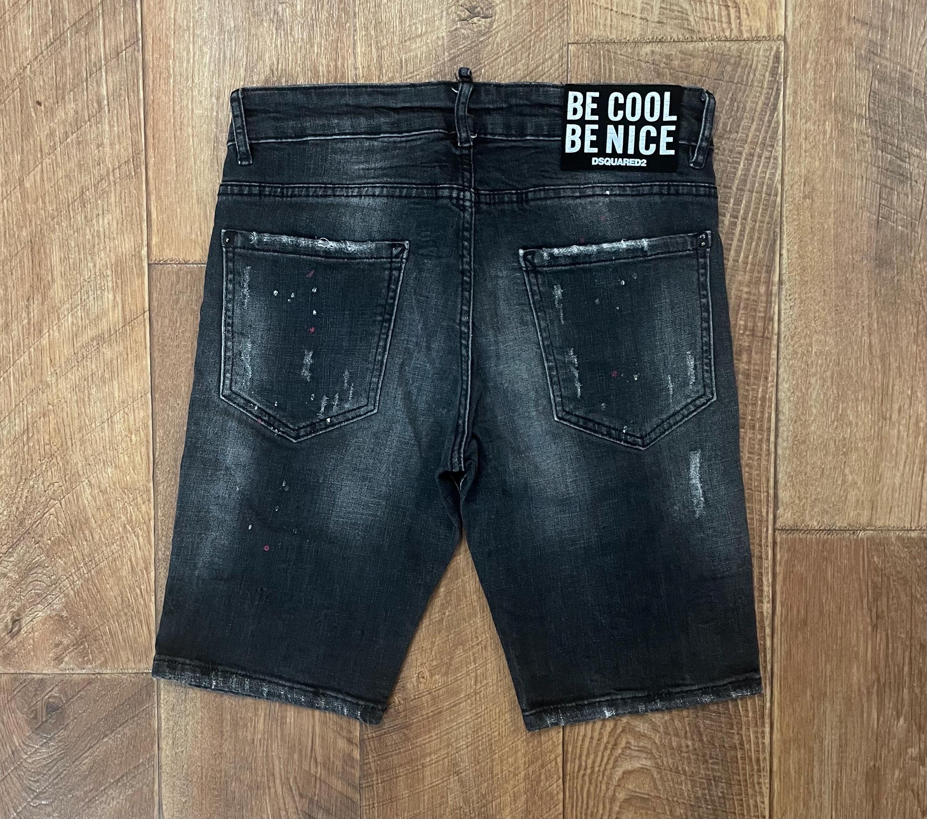 Dsquared2 Be Cool Be Nice Denim Shorts - Etsy