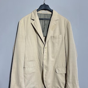 Brunello Cucinelli Wool Cotton Beige Blazer