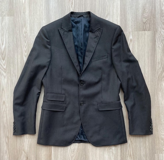 Neil Barrett, Neil Barrett Two Button Graphite Blazer Jacket