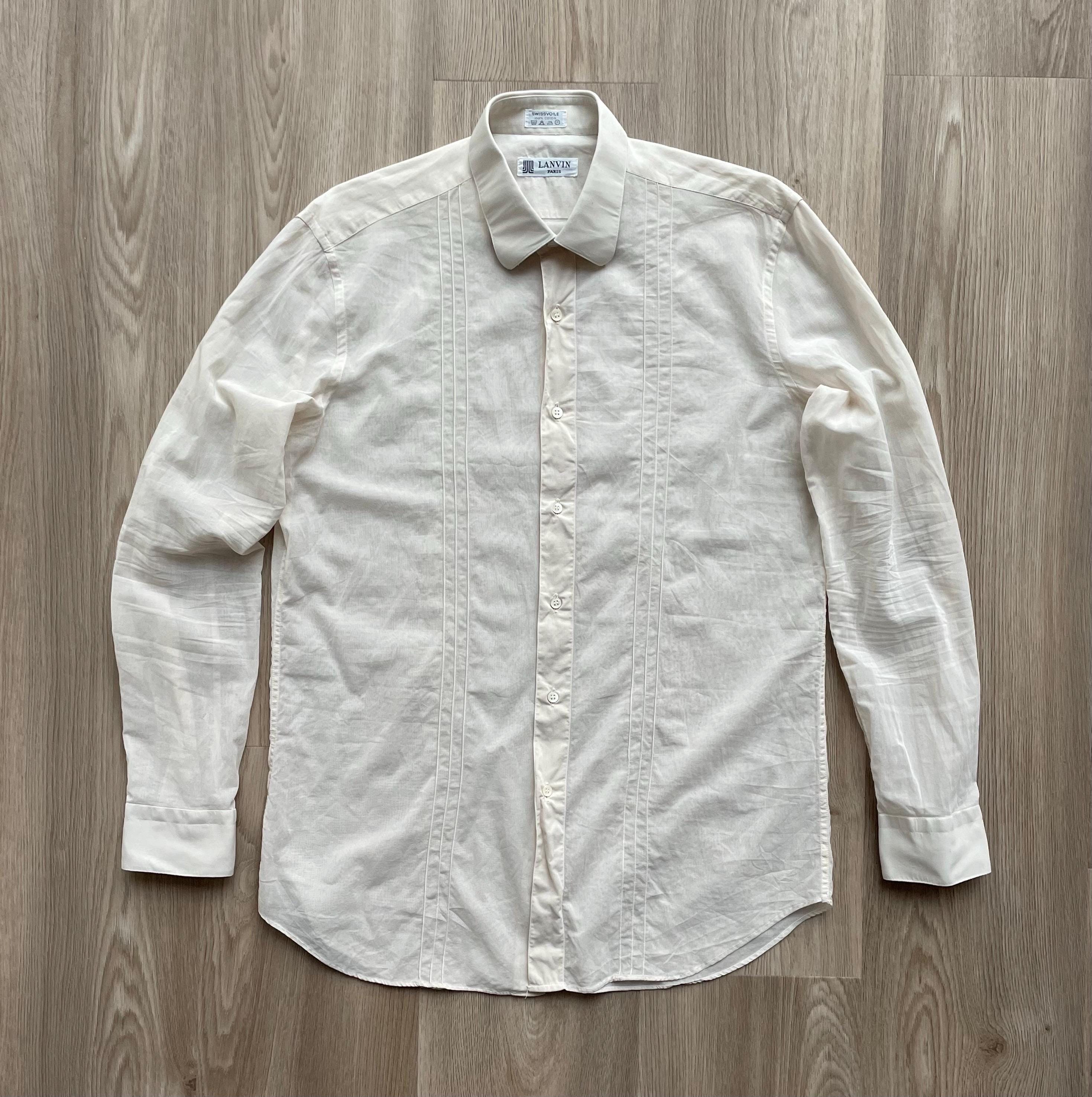 Vintage Lanvin Paris Transparent Button up Shirt - Etsy
