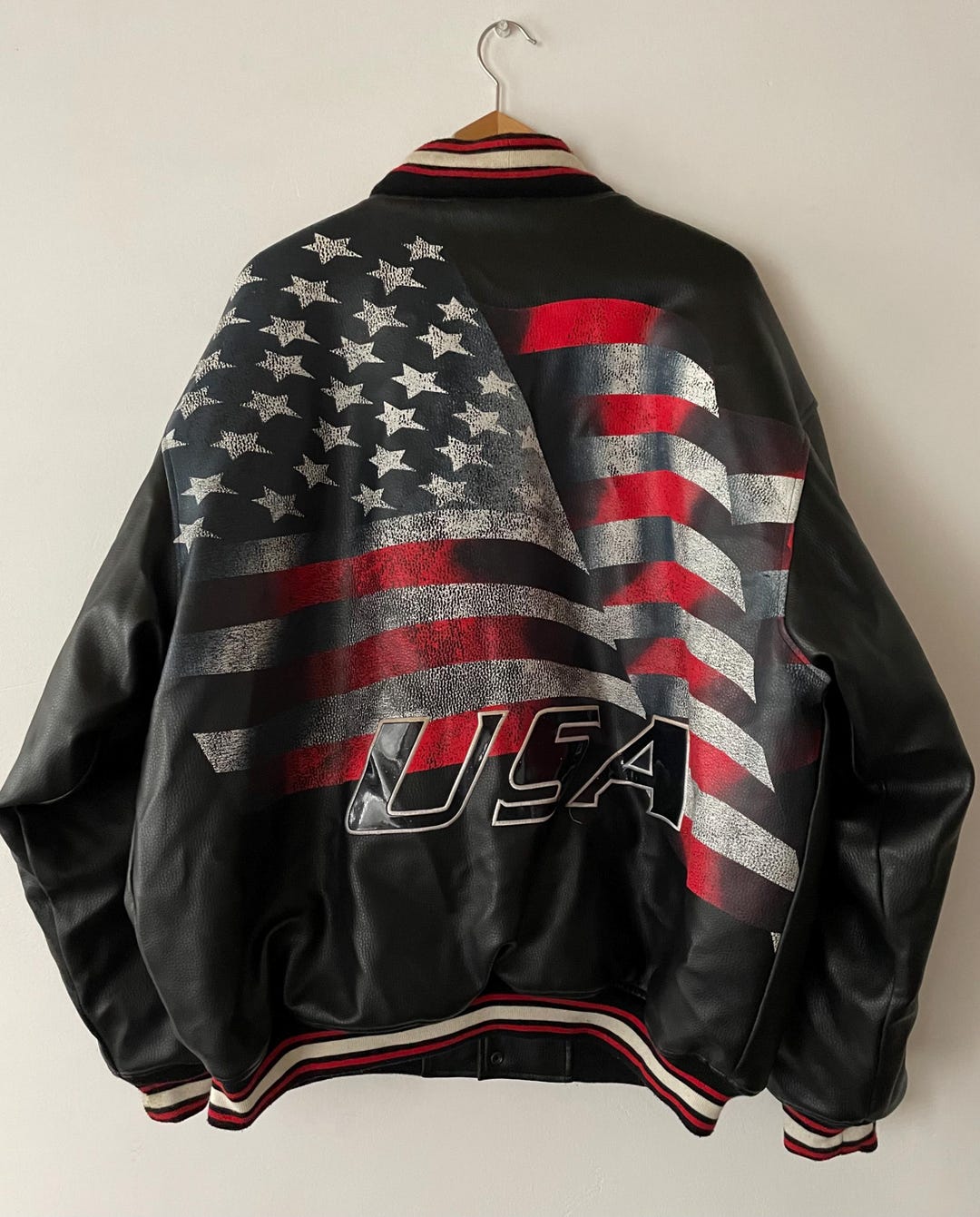 Vintage Impaq New York USA Leather Moto Bomber Jacket - Etsy