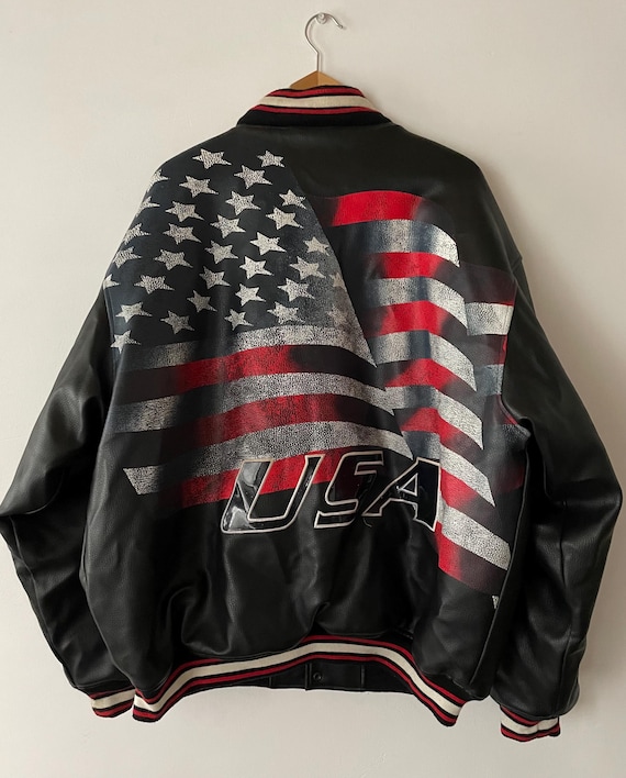 Vintage Impaq New York USA Leather Moto Bomber Jacket - Etsy