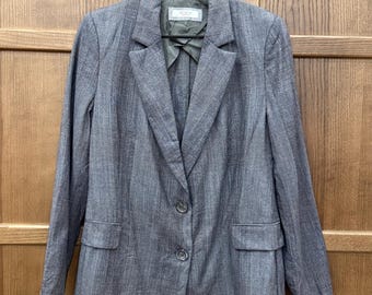 Peserico Reggiani Deluxe Stretch Gray Sequined Blazer