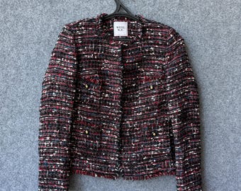 Chaqueta tipo blazer clásica de tweed negro de Weill