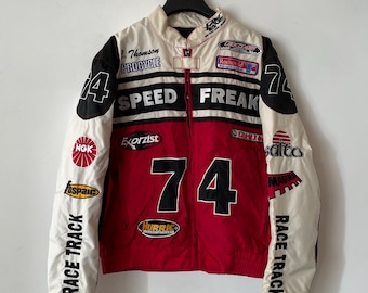 Vintage Speed Freak Motorcycle Rare Racing Bomber Jacket